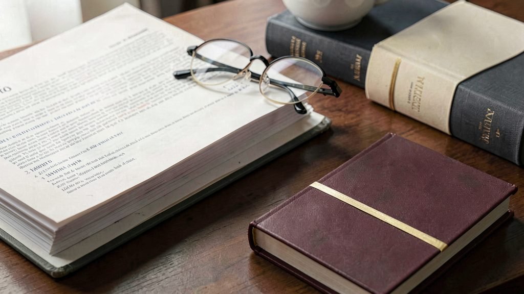 Fotografía ilustrativa: expedientes legales sobre un escritorio